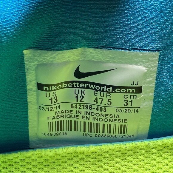 Nike Free 5.0 Shoes Mens Size 13 Hyper Cobalt Volt Run Running Athletic Sneakers - Picture 13 of 13